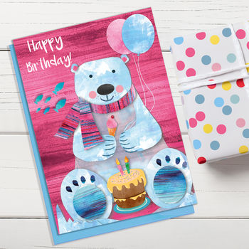 Cute Polar Bear Birthday Card, 2 of 2