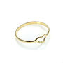 9ct Solid Gold Open Heart Stacking Ring, thumbnail 2 of 3