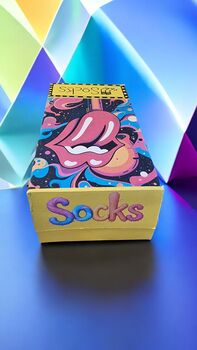 The Stones Tongue Out Socks – Handcrafted Gift Box, 7 of 7