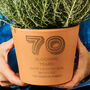 Personalised 70th Birthday Gift Plant Pot, thumbnail 2 of 4