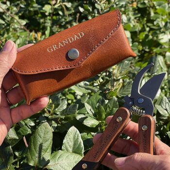 Gardening Tool And Leather Holder For Dads, 4 of 10
