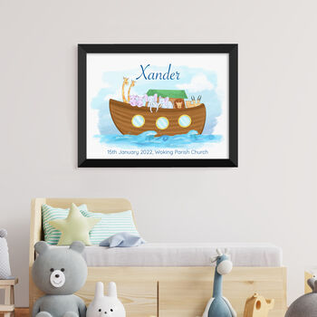 Personalised Noah's Ark Framed Wall Print, 3 of 12