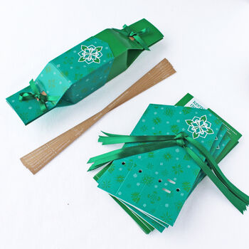 Six Reusable Eco Crackers 'Green Jewel' Design, 5 of 7