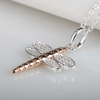 Solid Silver Dragonfly Pendant, 3 of 6
