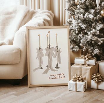 Cosy Nights And Candle Light Autumn Print, 3 of 3