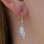 Sterling Silver Crystal Wing Earrings, thumbnail 1 of 6