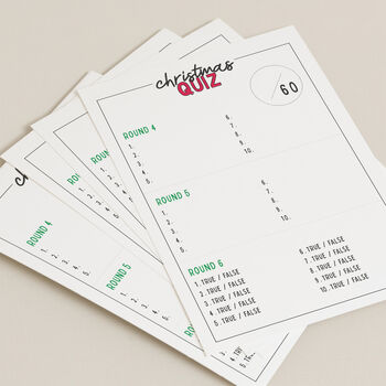 Personalised Christmas Quiz Party Game, Stocking Filler, 2 of 4