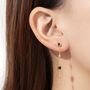 Gold Plated Chain Drop Geometric Earrings, thumbnail 1 of 7