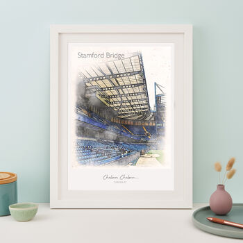 Watercolour Football Stadium Personalised Print, 2 of 5