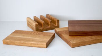 Wooden Chopping Board Set With Stand, 5 of 5