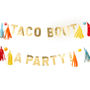 Gold Taco Party Pompom And Tassel Party Bunting, thumbnail 2 of 3