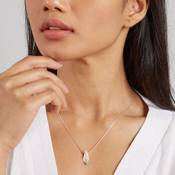 Kite Pendant In Sterling Silver With 9ct Gold Accent, 8 of 8