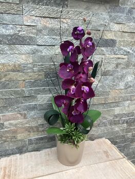 Purple Artificial Silk Orchid Mothers Day Gift, 6 of 6