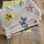 Hand Embroidered 'Flower' Baby And Toddler Jumper, thumbnail 3 of 4
