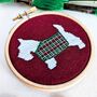 Mini Scotty Dog Embroidery Kit, thumbnail 3 of 4
