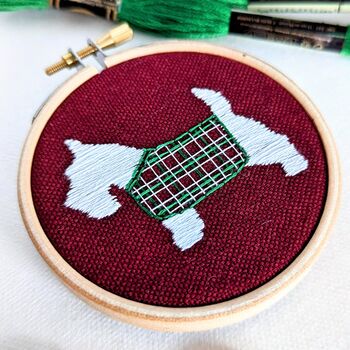 Mini Scotty Dog Embroidery Kit, 3 of 4
