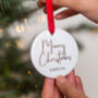 Merry Christmas Personalised Decoration, thumbnail 1 of 3