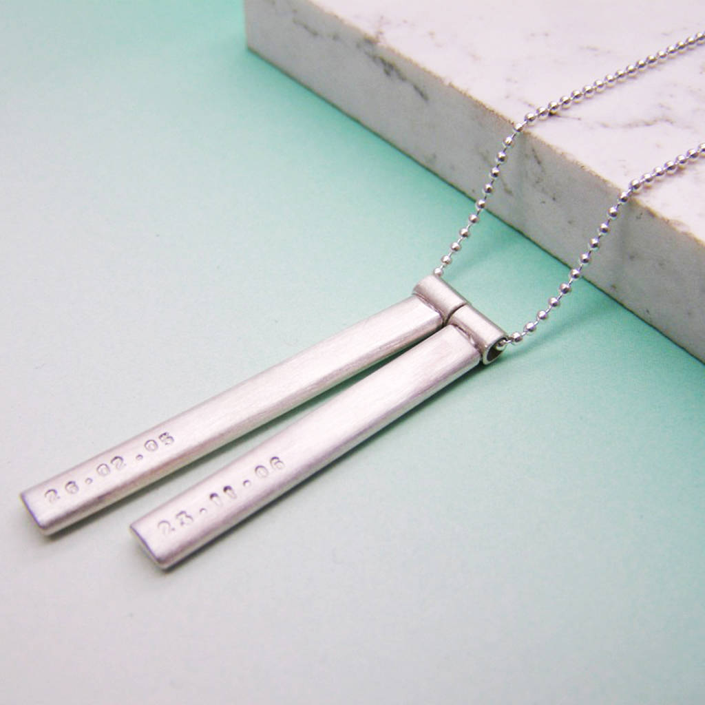 Personalised Silver Mens Necklace By Soremi Jewellery
