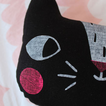 Screen Printed Cat Cushion, 9 of 9