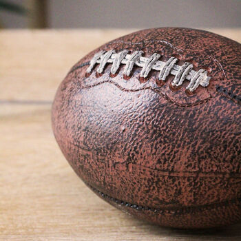 Decorative Antique Leather Style Rugby Ball, 3 of 3