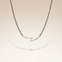 Black Bead White Pearl Slim Mangalsutra Necklace, thumbnail 1 of 5