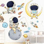Cartoon Spaceman, Space Dog, Boy’s Wall Decal Stickers, thumbnail 5 of 6