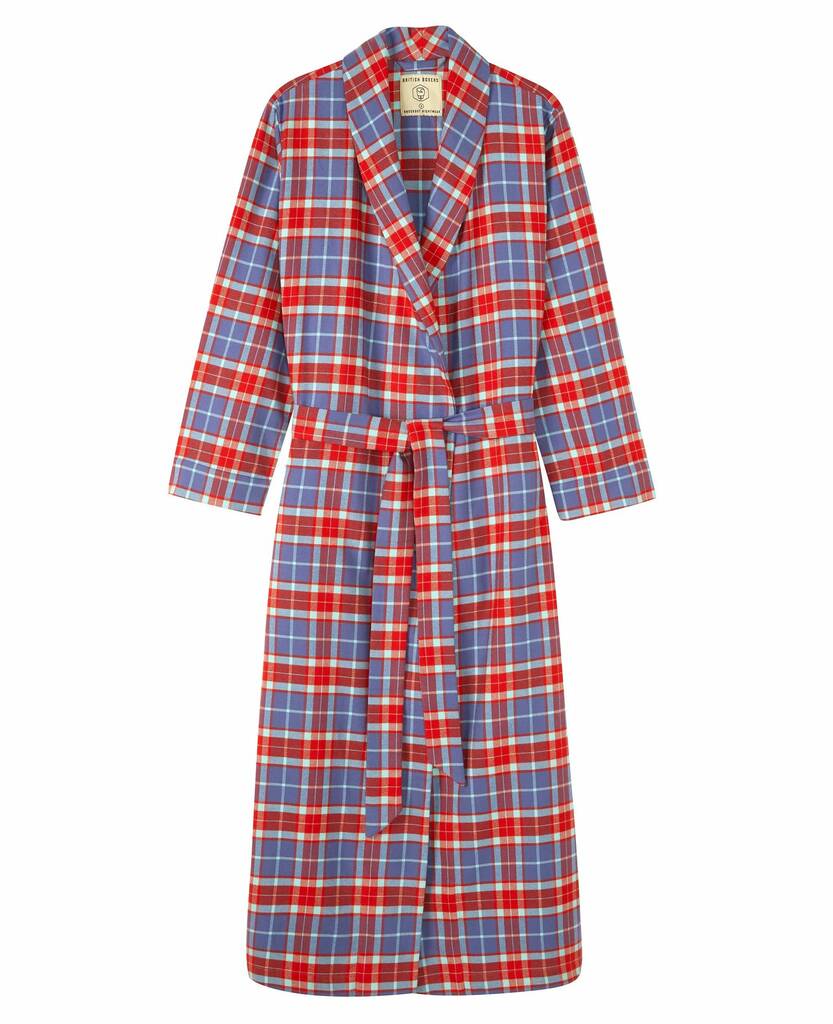 Men's Thorncliffe Tartan Two Fold Flannel Robe By BRITISH BOXERS
