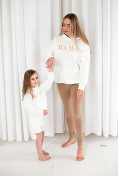 Mama Embroidered Ladies' Hoodie Optional Mini Available, 4 of 6