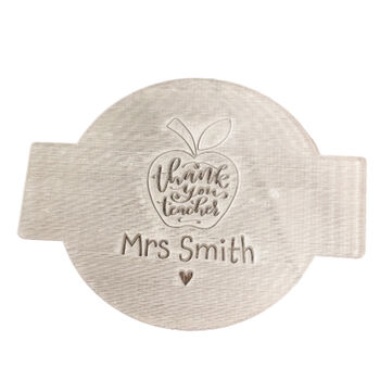 Personalised Teacher Thank You Icing Fondant Embosser, 2 of 7