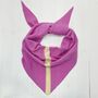 Lambswool Knitted Triangle Scarf With Stripe On Reverse, thumbnail 5 of 10