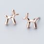 Sterling Silver Balloon Dog Stud Earrings, thumbnail 2 of 4