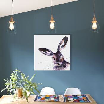 Inky Hare Canvas Gallery Print, 4 of 7