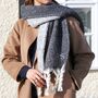 Personalised Charcoal Two Tone Winter Scarf, thumbnail 1 of 4