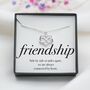 Friendship Necklace, Infinity Heart Personalised Friend Jewellery, thumbnail 1 of 7