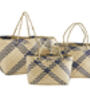 Colourful Striped Seagrass Baskets With Handles, thumbnail 4 of 5