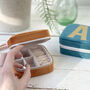 Square Initial Travel Jewellery Box, thumbnail 2 of 4