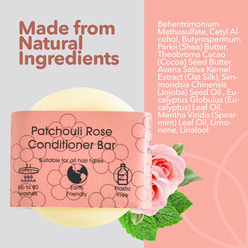 Patchouli Rose Conditioner Bar For All Hair Types, 2 of 10
