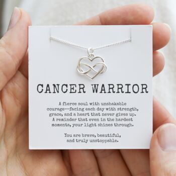 Cancer Warrior Gift, Sterling Silver Heart Necklace, 2 of 11