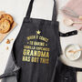 Personalised Grey Denim Baking Apron, thumbnail 1 of 3