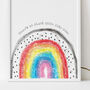 There's No Place Quite Like Home Spotty Rainbow Print, thumbnail 2 of 2