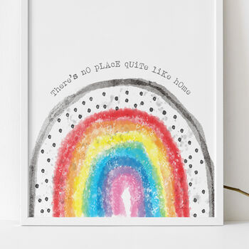 There's No Place Quite Like Home Spotty Rainbow Print, 2 of 2