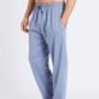 Men's Garrison Blue Herringbone Pyjama Trousers, thumbnail 3 of 3