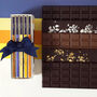 Five Chocolate Bars In Navy Christmas Gift Box, thumbnail 2 of 12