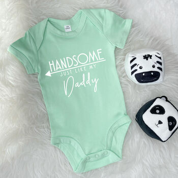Handsome Just Like My Daddy Babygrow, 3 of 8