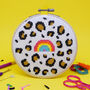 Leopard Rainbow Cross Stitch Craft Kit, thumbnail 1 of 2