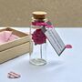 Tiny Pink Rose In A Bottle Personalised Mother’s Day Gift, thumbnail 10 of 12