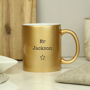 Personalised Gold Star Ceramic Mug, 7 of 11