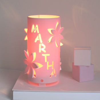 Personalised Flower Night Light Ideal New Baby Gift, 10 of 12
