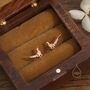 Sterling Silver Tiny Pheasant Bird Stud Earrings, thumbnail 3 of 11