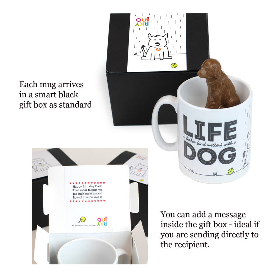 Life Is Better With A Dog Mug By Quirky Chocolate | notonthehighstreet.com